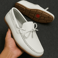 Mocasín Hombre en Cuero Blanco – Estilo Moderno y Suela Antideslizante - Tienda Serrano