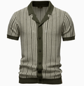 Playera Polo Hombre Casual Manga Corta Listrada con Detalles Ocos - Montserrat
