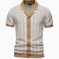 Playera Polo Hombre Casual Manga Corta Listrada con Detalles Ocos - Montserrat